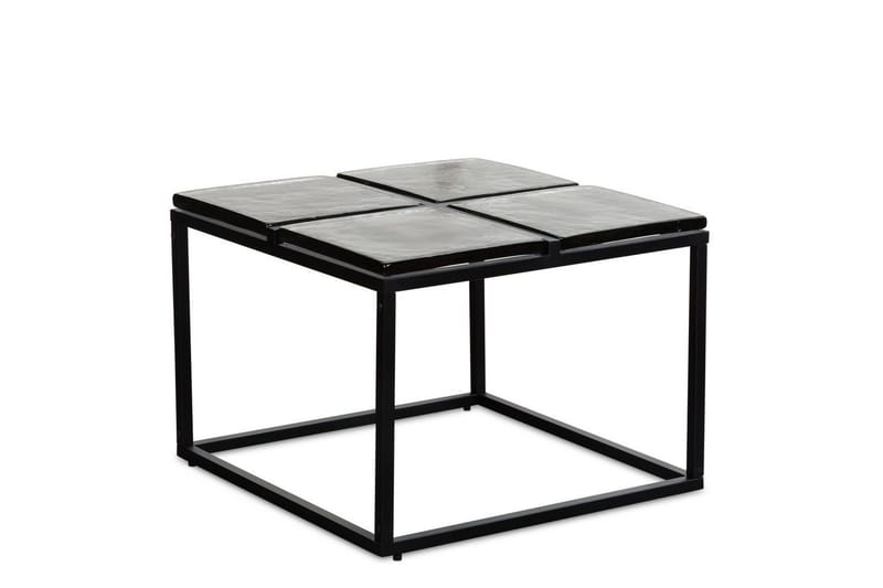 Soffbord Wohnling Fyrkantig Glas 58 cm Klassisk Metallram Modern