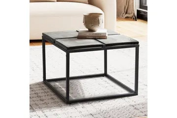 Soffbord Wohnling Fyrkantig Glas 58 cm Klassisk Metallram Modern - Möbler - Bord & matgrupp - Soffbord