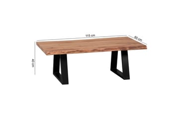 Soffbord Wohnling Gaya massiv akacia trädkantlook lantlig stil - Möbler - Bord & matgrupp - Soffbord