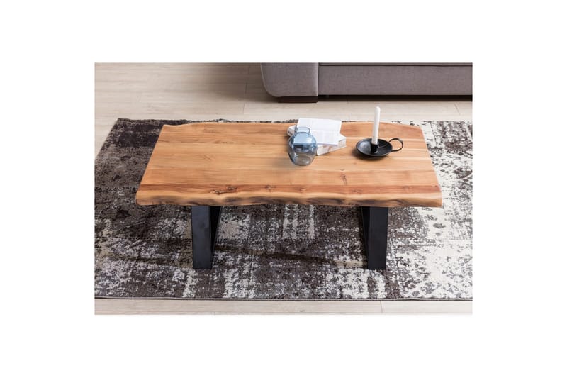 Soffbord Wohnling Gaya massiv akacia trädkantlook lantlig stil - Möbler - Bord & matgrupp - Soffbord