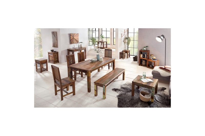 Soffbord Wohnling Kolkutta Återvunnet Massivt Trä Handgjord Lantlig Stil - Möbler - Bord & matgrupp - Soffbord