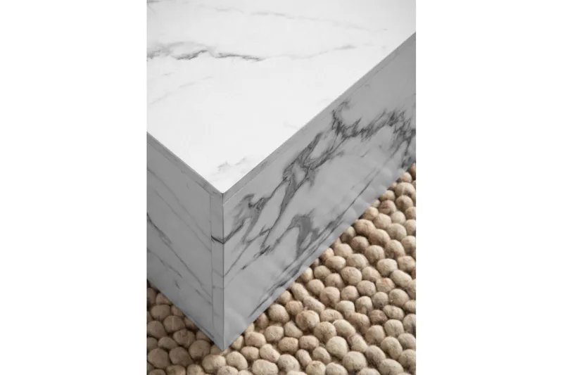 Soffbord Wohnling Marmorblockutseende Rektangulär Modern - Möbler - Bord & matgrupp - Marmorbord