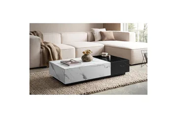 Soffbord Wohnling Marmorblockutseende Rektangulär Tvåfärgad Modern - Möbler - Bord & matgrupp - Marmorbord