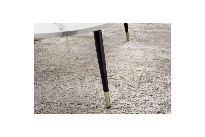 Soffbord Wohnling marmorlook 120 cm, oval modern stil Marmor Vit - Marmor Vit - Möbler - Bord & matgrupp - Soffbord