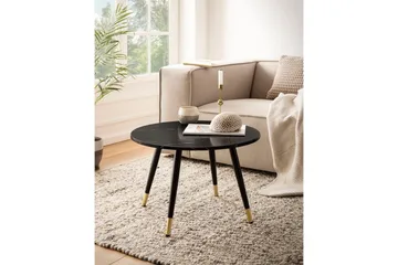 Soffbord Wohnling marmorlook 60 cm rund, modern stil Marmor Svart - Marmor Svart - Möbler - Bord & matgrupp - Marmorbord