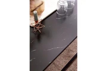 Soffbord Wohnling marmorutseende, rektangulär elegant, modern stil Svart, marmor svart - Svart, marmor svart - Möbler - Bord & matgrupp - Marmorbord