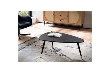 Soffbord Wohnling marmorutseende 90 cm, triangulär modern stil Marmor Svart - Marmor Svart - Möbler - Bord & matgrupp - Soffbord