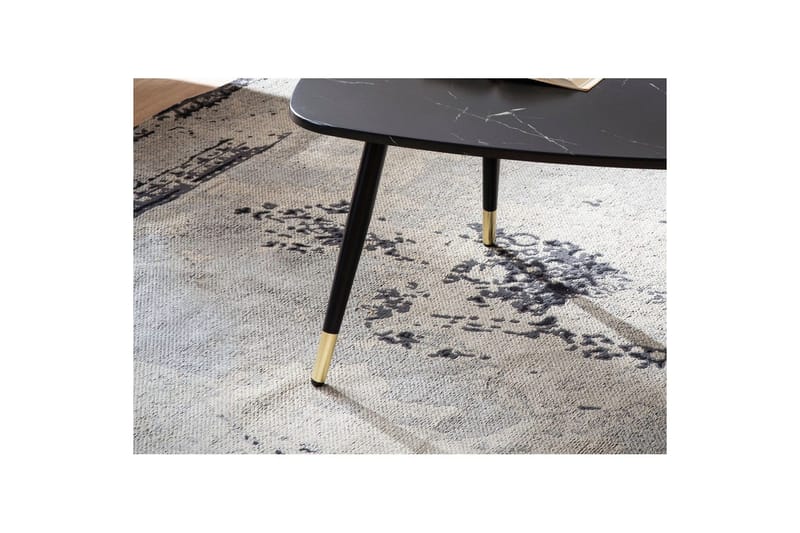 Soffbord Wohnling marmorutseende 90 cm, triangulär modern stil Marmor Svart - Marmor Svart - Möbler - Bord & matgrupp - Soffbord