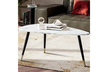 Soffbord Wohnling marmorutseende 90 cm, triangulär modern stil Marmor Vit - Marmor Vit - Möbler - Bord & matgrupp - Soffbord