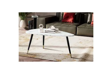 Soffbord Wohnling marmorutseende 90 cm, triangulär modern stil Marmor Vit - Marmor Vit - Möbler - Bord & matgrupp - Soffbord