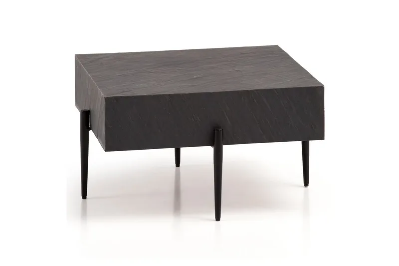 Soffbord Wohnling Massivt fyrkantigt trä i modern stenlook, modern