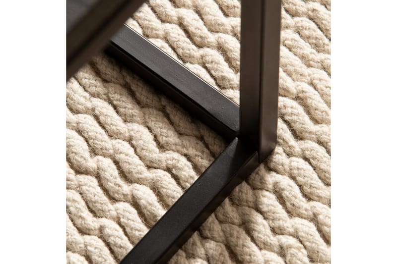 Soffbord Wohnling massivt trä, metallklassisk ram, modern stil 120x60x40 cm - 120x60x40 cm - Möbler - Bord & matgrupp - Soffbord