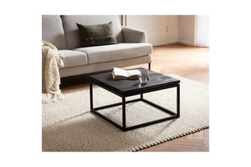 Soffbord Wohnling massivt trä, metallklassisk ram, modern stil 60x60x35 cm - 60x60x35 cm - Möbler - Bord & matgrupp - Soffbord