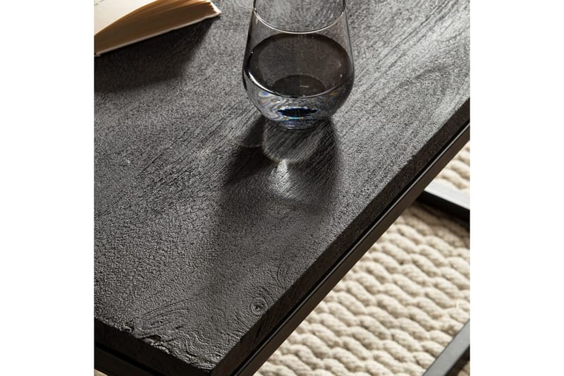 Soffbord Wohnling massivt trä, metallklassisk ram, modern stil 60x60x35 cm - 60x60x35 cm - Möbler - Bord & matgrupp - Soffbord