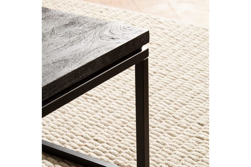 Soffbord Wohnling massivt trä, metallklassisk ram, modern stil 60x60x35 cm - 60x60x35 cm - Möbler - Bord & matgrupp - Soffbord