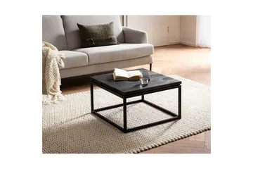 Soffbord Wohnling massivt trä, metallklassisk ram, modern stil 60x60x35 cm - 60x60x35 cm - Möbler - Bord & matgrupp - Soffbord