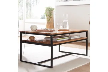 Soffbord Wohnling Massivt trä 100 cm rektangulär med bricka modern - Möbler - Bord & matgrupp - Soffbord