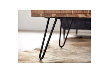 Soffbord Wohnling Massivt trä 60 cm fyrkantig med 4 förvaringsbrickor lantligt - Möbler - Bord & matgrupp - Soffbord