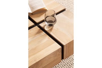 Soffbord Wohnling massivt trä 60 cm kub, fyrkantig, modern stil ljusbrun - ljusbrun - Möbler - Bord & matgrupp - Soffbord