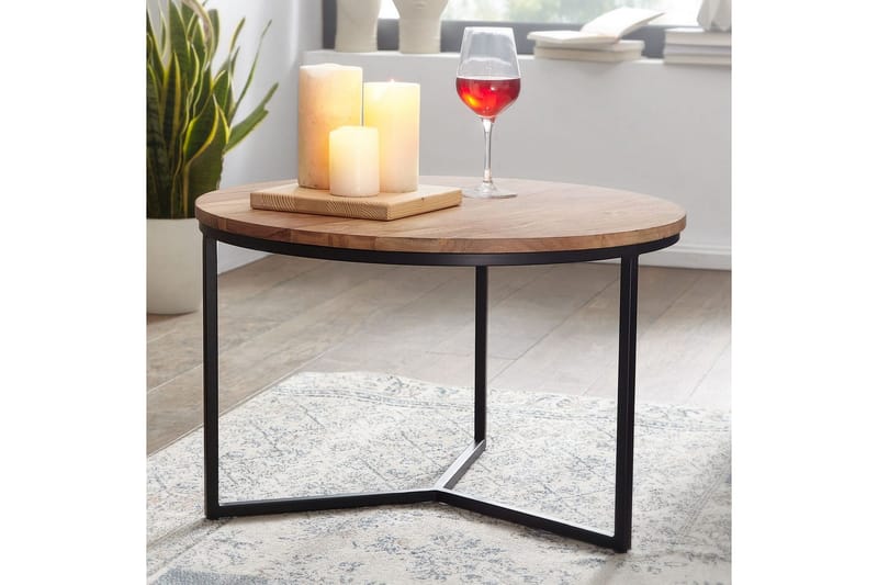 Soffbord Wohnling Massivt trä 60 cm Rund Modern - Möbler - Bord & matgrupp - Soffbord