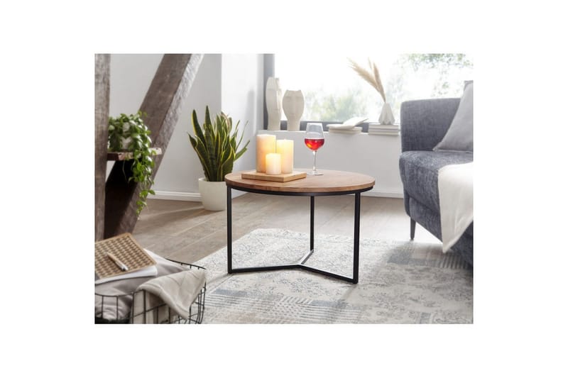 Soffbord Wohnling Massivt trä 60 cm Rund Modern - Möbler - Bord & matgrupp - Soffbord