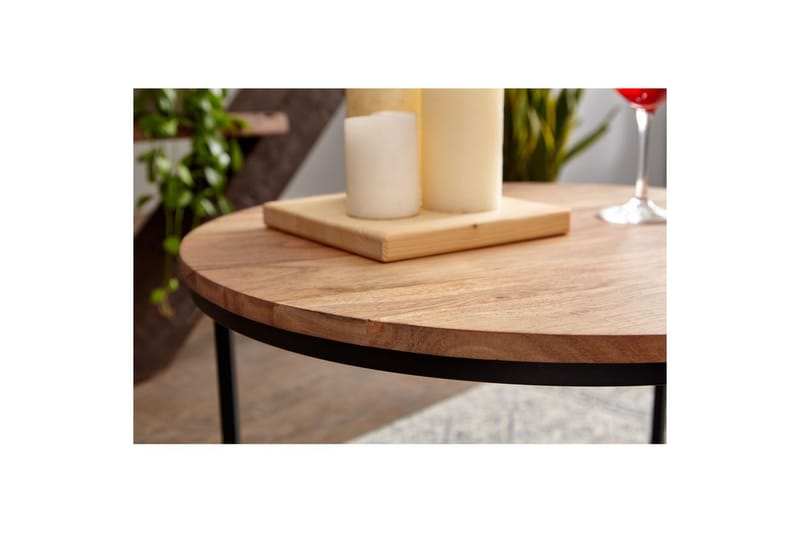 Soffbord Wohnling Massivt trä 60 cm Rund Modern - Möbler - Bord & matgrupp - Soffbord