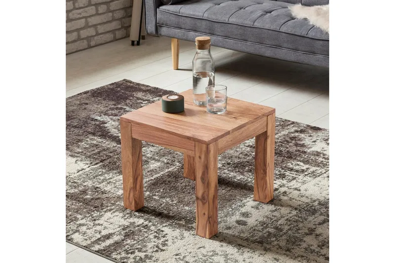 Soffbord Wohnling Massivt trä Lantstil Klassisk Handgjord 45x45 cm, Akacia - 45x45 cm, Akacia - Möbler - Bord & matgrupp - Soffbord