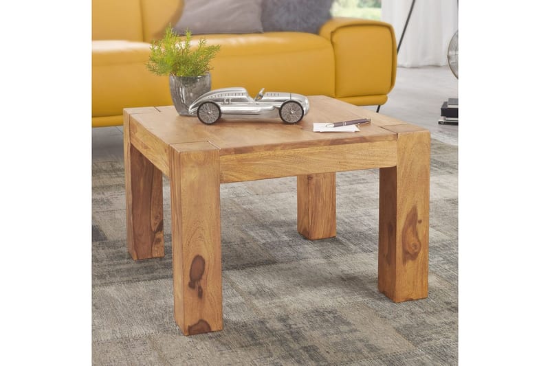 Soffbord Wohnling Massivt trä Lantstil Klassisk Handgjord 60x60 cm, Akacia - 60x60 cm, Akacia - Möbler - Bord & matgrupp - Soffbord