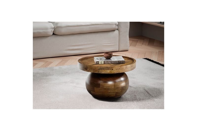 Soffbord Wohnling Massivt trä mango 50 cm organisk optik modern - Möbler - Bord & matgrupp - Soffbord