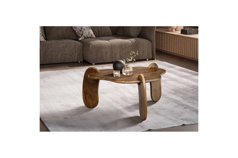 Soffbord Wohnling Massivt trä mango 78 cm organisk optik modern - Möbler - Bord & matgrupp - Soffbord