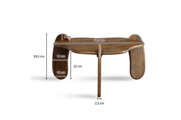 Soffbord Wohnling Massivt trä mango 78 cm organisk optik modern - Möbler - Bord & matgrupp - Soffbord