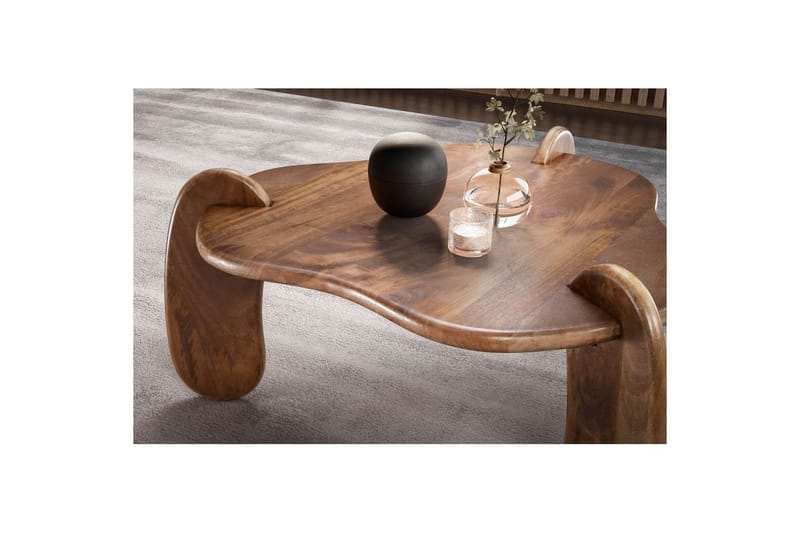 Soffbord Wohnling Massivt trä mango 78 cm organisk optik modern - Möbler - Bord & matgrupp - Soffbord