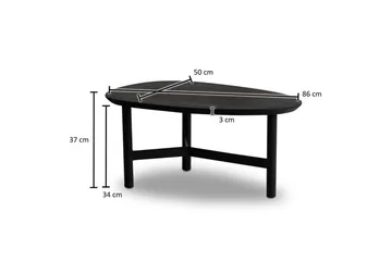 Soffbord Wohnling Massivt trä njurformad 3-bensram modern - Möbler - Bord & matgrupp - Soffbord