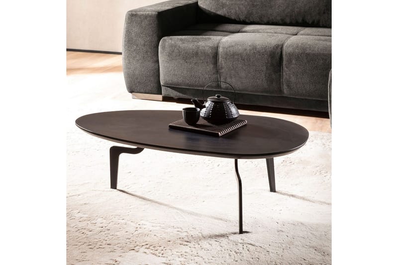Soffbord Wohnling Massivt trä oval 86 cm modern - Möbler - Bord & matgrupp - Soffbord
