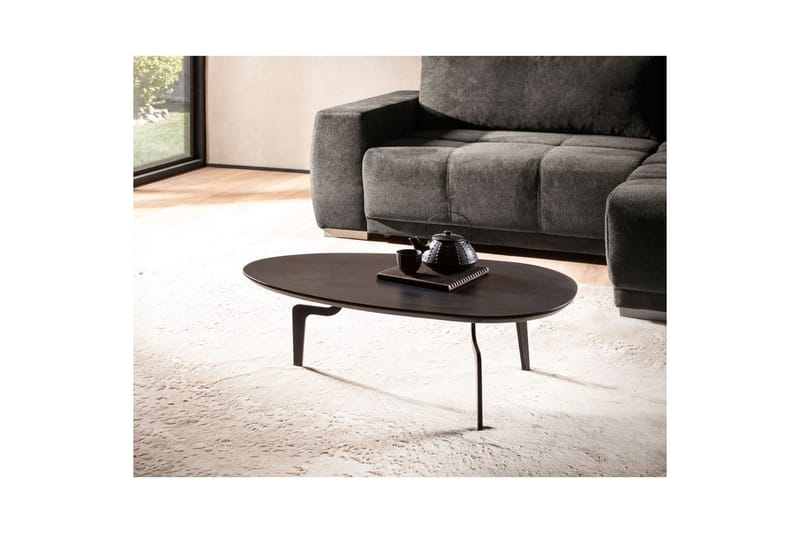 Soffbord Wohnling Massivt trä oval 86 cm modern - Möbler - Bord & matgrupp - Soffbord