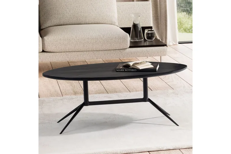 Soffbord Wohnling Massivt trä oval 90 cm modern - Möbler - Bord & matgrupp - Soffbord