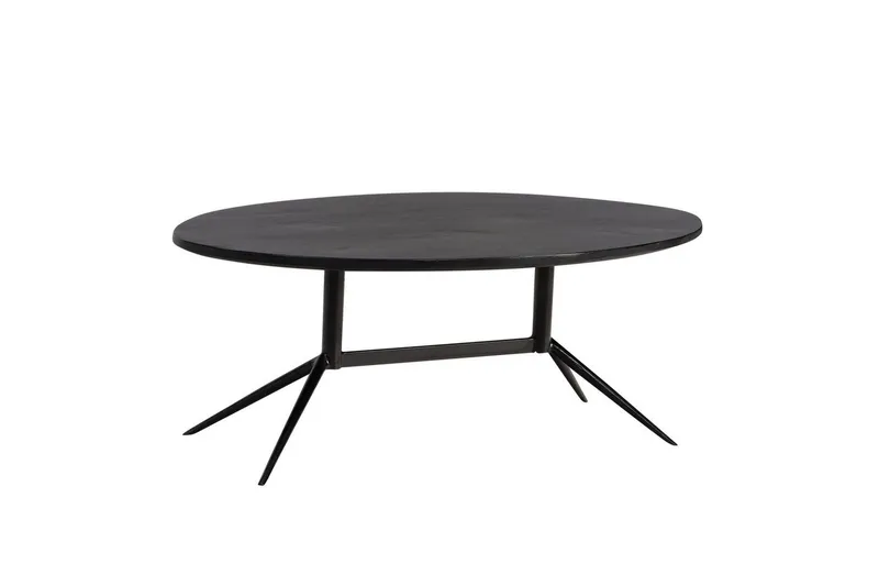 Soffbord Wohnling Massivt trä oval 90 cm modern