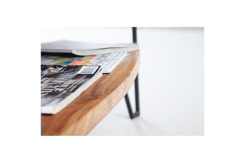 Soffbord Wohnling Massivt trä rektangulär med bricka lantligt metallben - Möbler - Bord & matgrupp - Soffbord