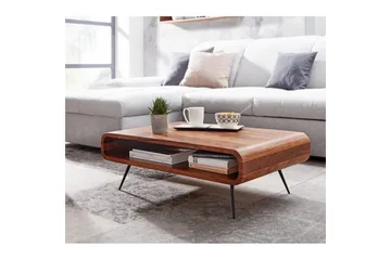 Soffbord Wohnling Massivt trä rektangulär rundade hörn lantligt - Möbler - Bord & matgrupp - Soffbord