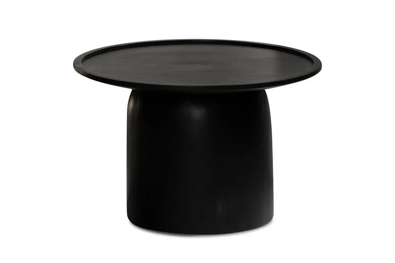 Soffbord Wohnling Massivt trä rund 60 cm cylinderstil bas klassisk modern