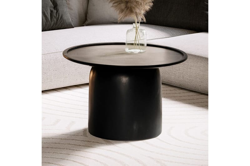 Soffbord Wohnling Massivt trä rund 60 cm cylinderstil bas klassisk modern - Möbler - Bord & matgrupp - Soffbord