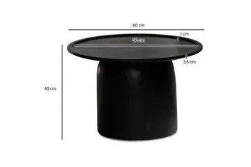 Soffbord Wohnling Massivt trä rund 60 cm cylinderstil bas klassisk modern - Möbler - Bord & matgrupp - Soffbord