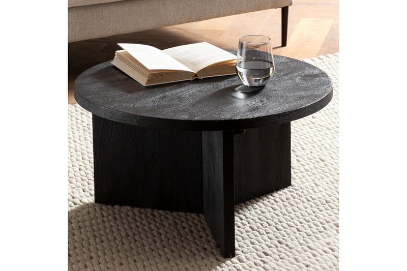 Soffbord Wohnling Massivt trä rund 60 cm klassisk bas lantligt - Möbler - Bord & matgrupp - Soffbord