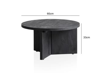 Soffbord Wohnling Massivt trä rund 60 cm klassisk bas lantligt - Möbler - Bord & matgrupp - Soffbord