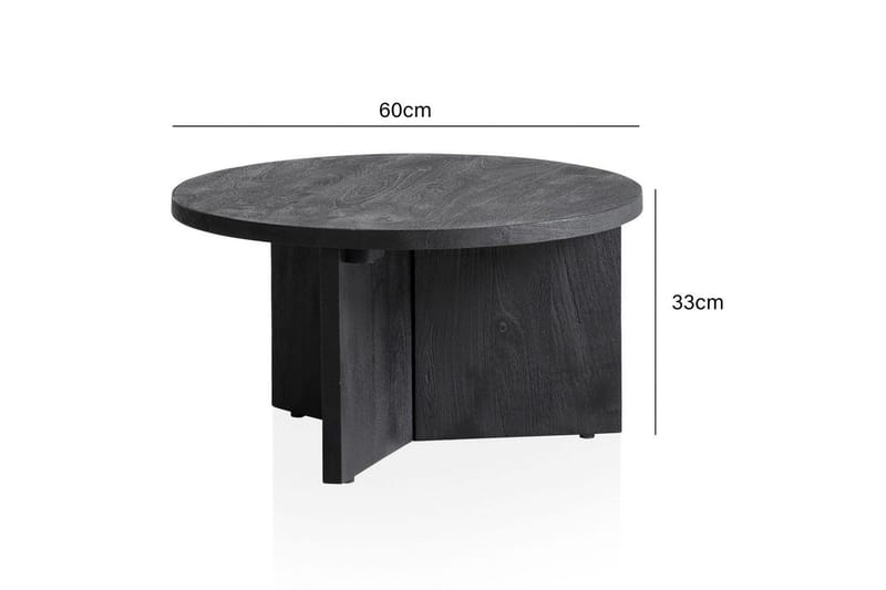 Soffbord Wohnling Massivt trä rund 60 cm klassisk bas lantligt - Möbler - Bord & matgrupp - Soffbord