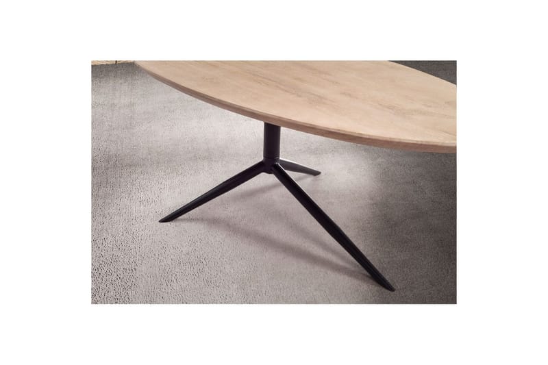 Soffbord Wohnling Massivt trä vitlaserat 86 cm ovalt modern - Möbler - Bord & matgrupp - Soffbord