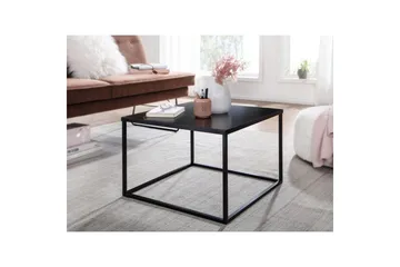 Soffbord Wohnling metall fyrkantig, modern stil Svart - Svart - Möbler - Bord & matgrupp - Soffbord