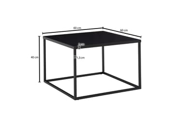 Soffbord Wohnling metall fyrkantig, modern stil Svart - Svart - Möbler - Bord & matgrupp - Soffbord