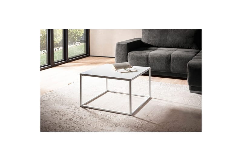 Soffbord Wohnling metall fyrkantig, modern stil Vit - Vit - Möbler - Bord & matgrupp - Soffbord