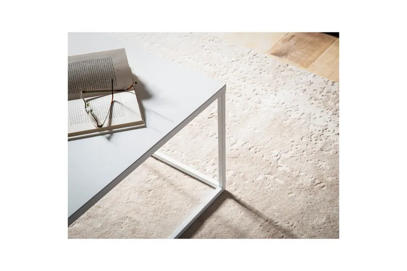 Soffbord Wohnling metall fyrkantig, modern stil Vit - Vit - Möbler - Bord & matgrupp - Soffbord
